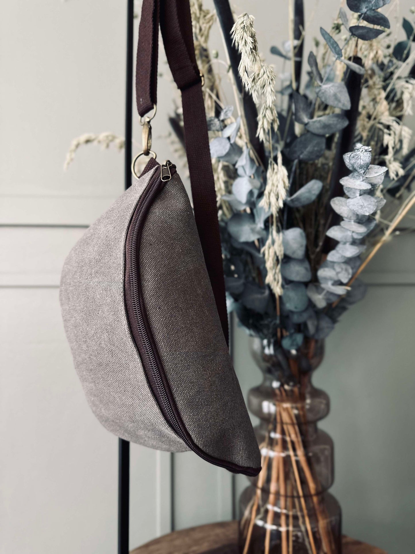 Unisex Klassisk Naturduk Bumbag med Justerbar Rem