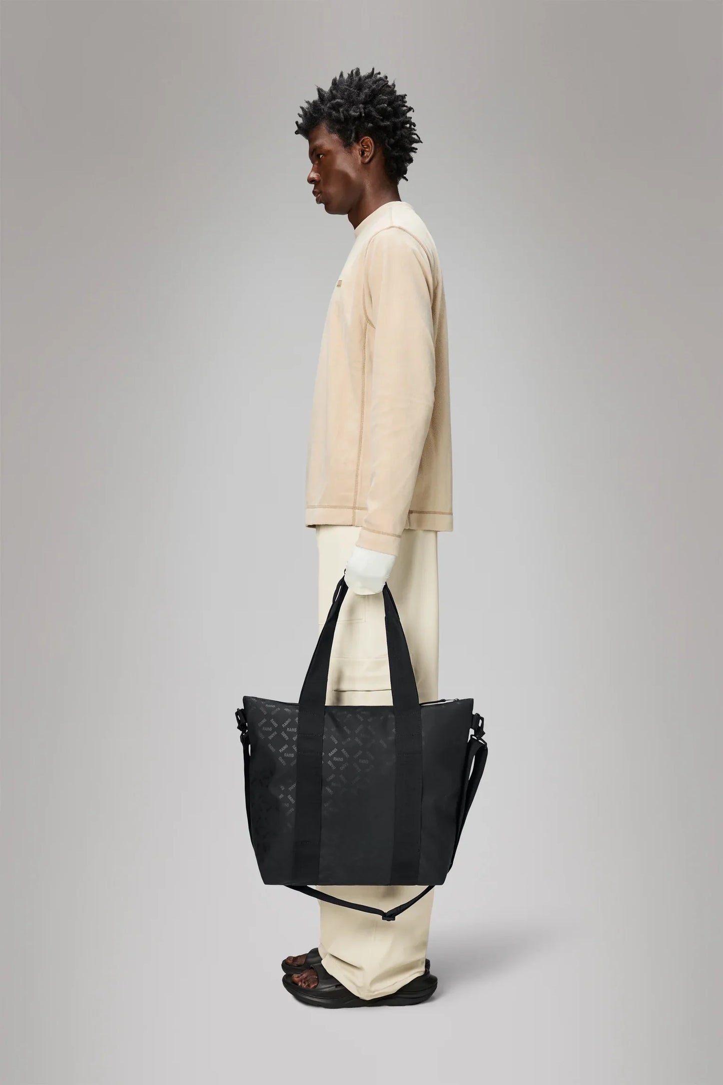 Unisex Vanntett Stoffveske Mini med Avtagbar Skulderrem