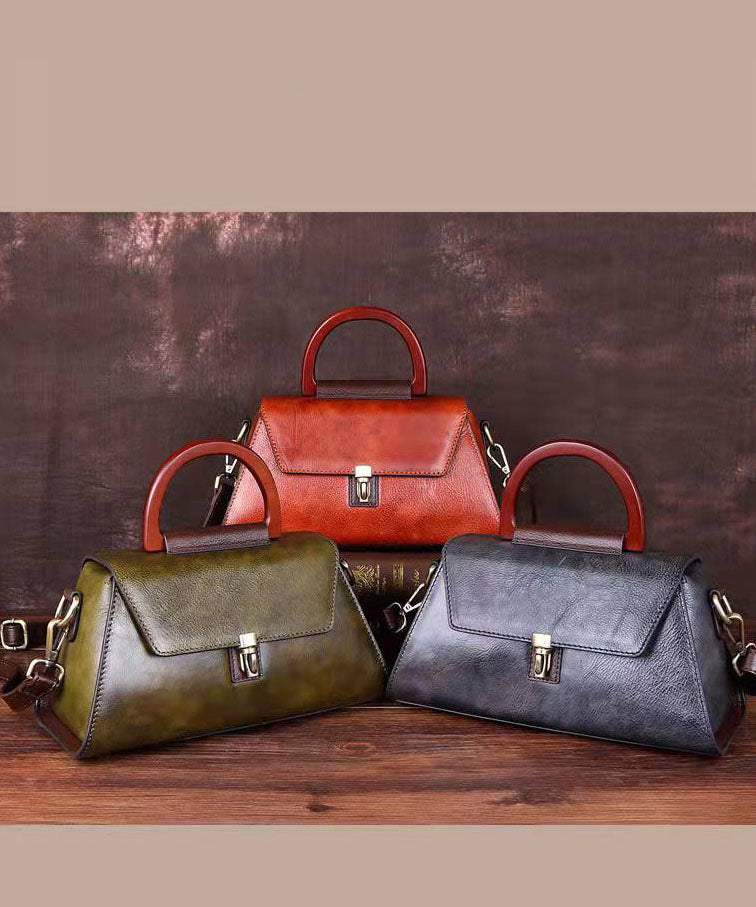 Herre Elegant Kalveskinn Messenger Veske med Glidelås