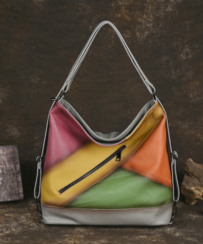 Variant image for Dam Retro Kalvläders Handväska med Dragkedja och Inuti Fickor-3