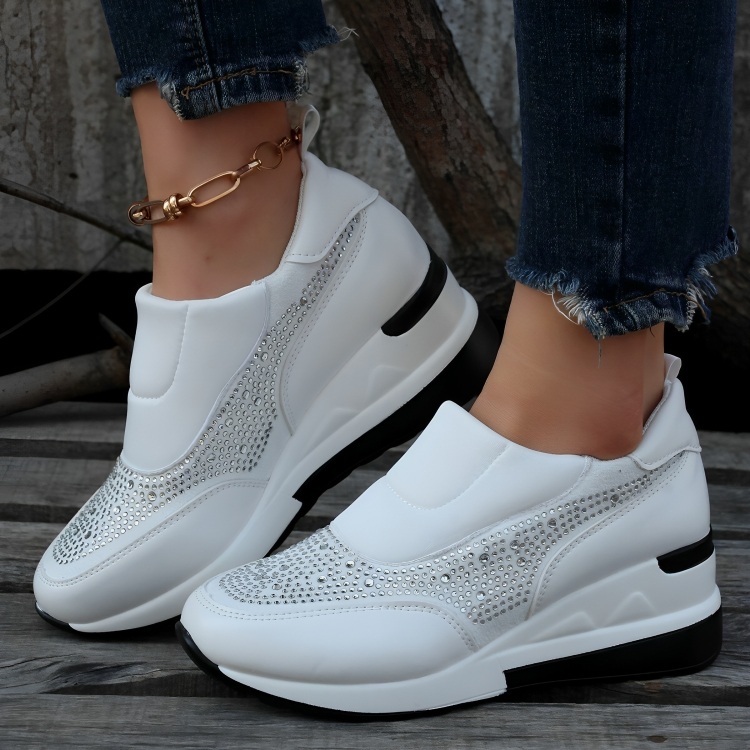 Dam Sneakers med Glitterdetaljer