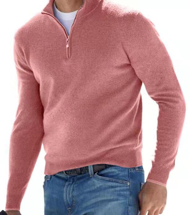 Herr Tröja med Halvdragkedja