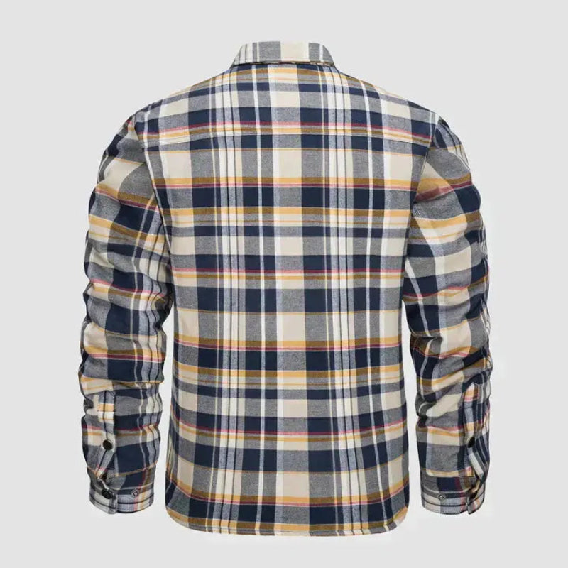 Herr Skjortkavaj | Långa Ärmar | Knäppning | Rutig