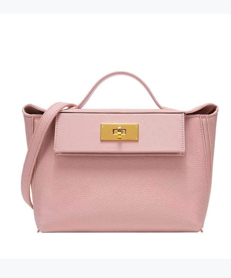 Dam Hållbar Kalvläder Crossbody Väska med Fina Detaljer