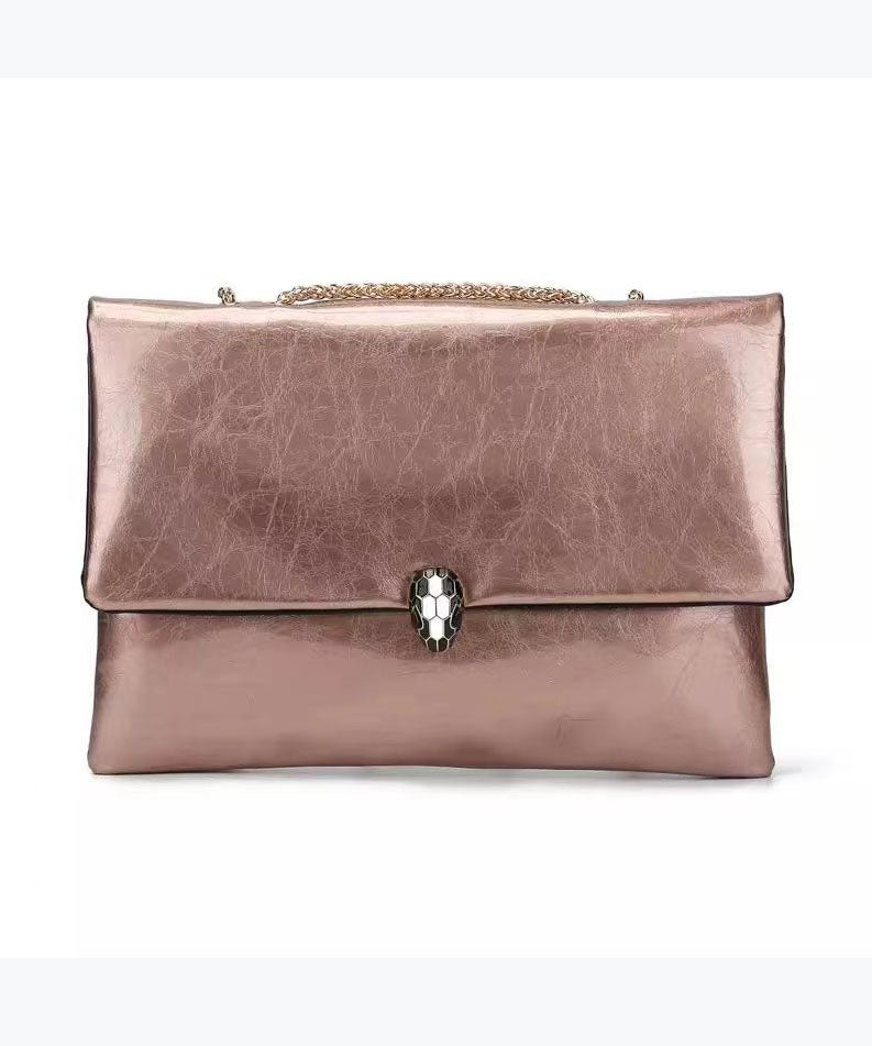 Dam Minimalistisk Faux Läder Kedjeväska med Stor Kapacitet