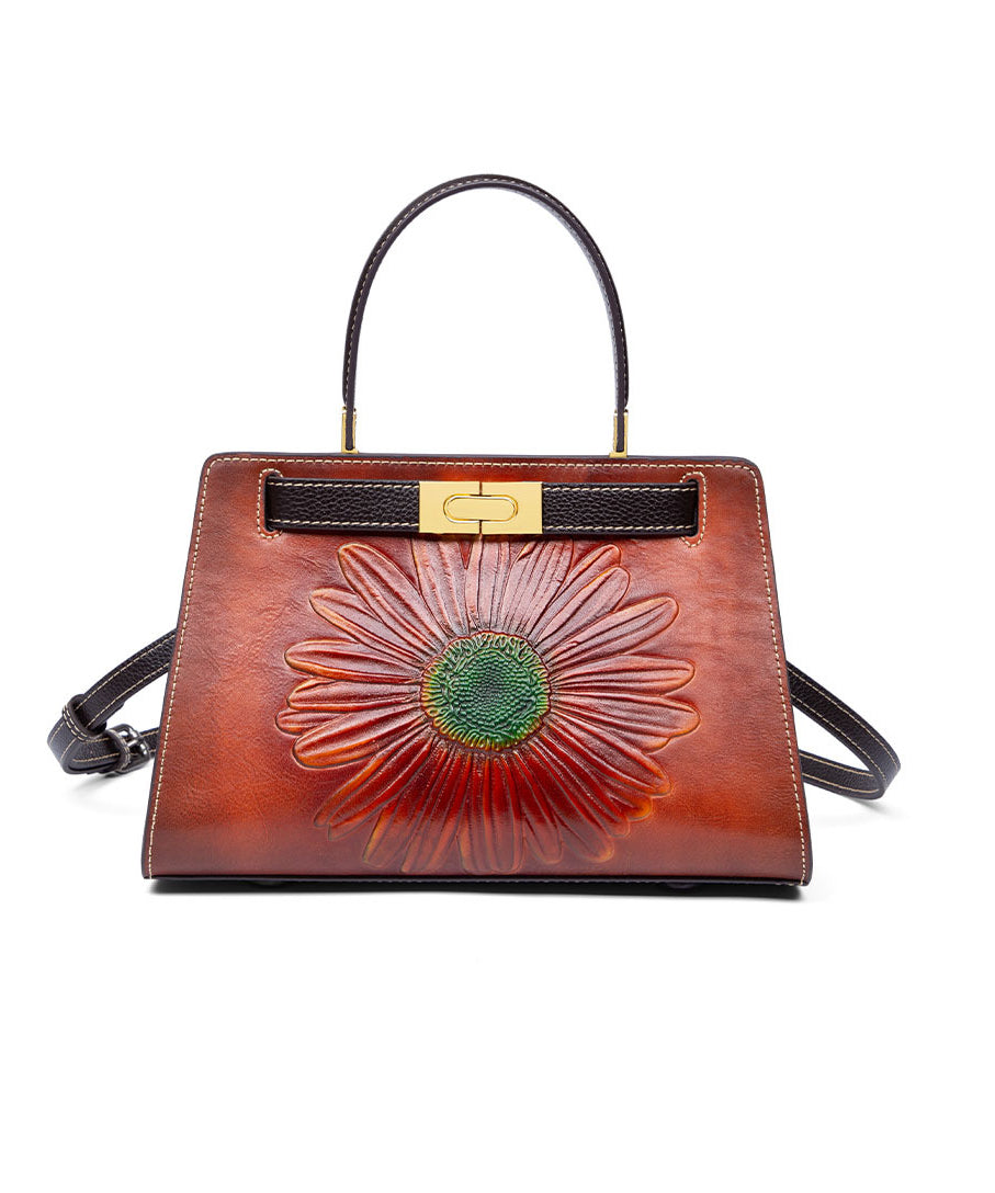 Dam Elegant Kalvläder Messenger Väska med Justerbar Rem