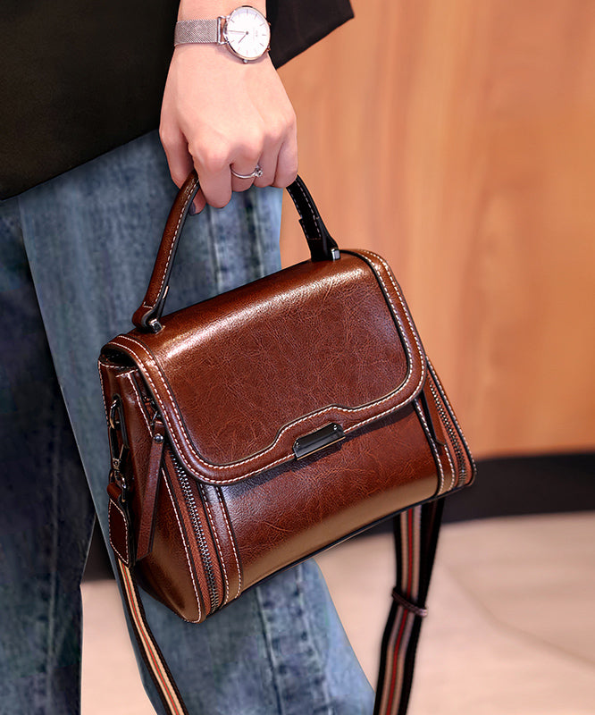 Variant image for Unisex Trendig Faux Läder Messenger Väska med Dragkedja-1