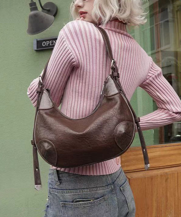 Dam Elegant Faux Läder Handväska med Dragkedja och Inre Fickor