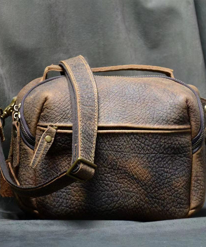 Dam Elegant Kalvläder Crossbody Väska med Justerbar Rem