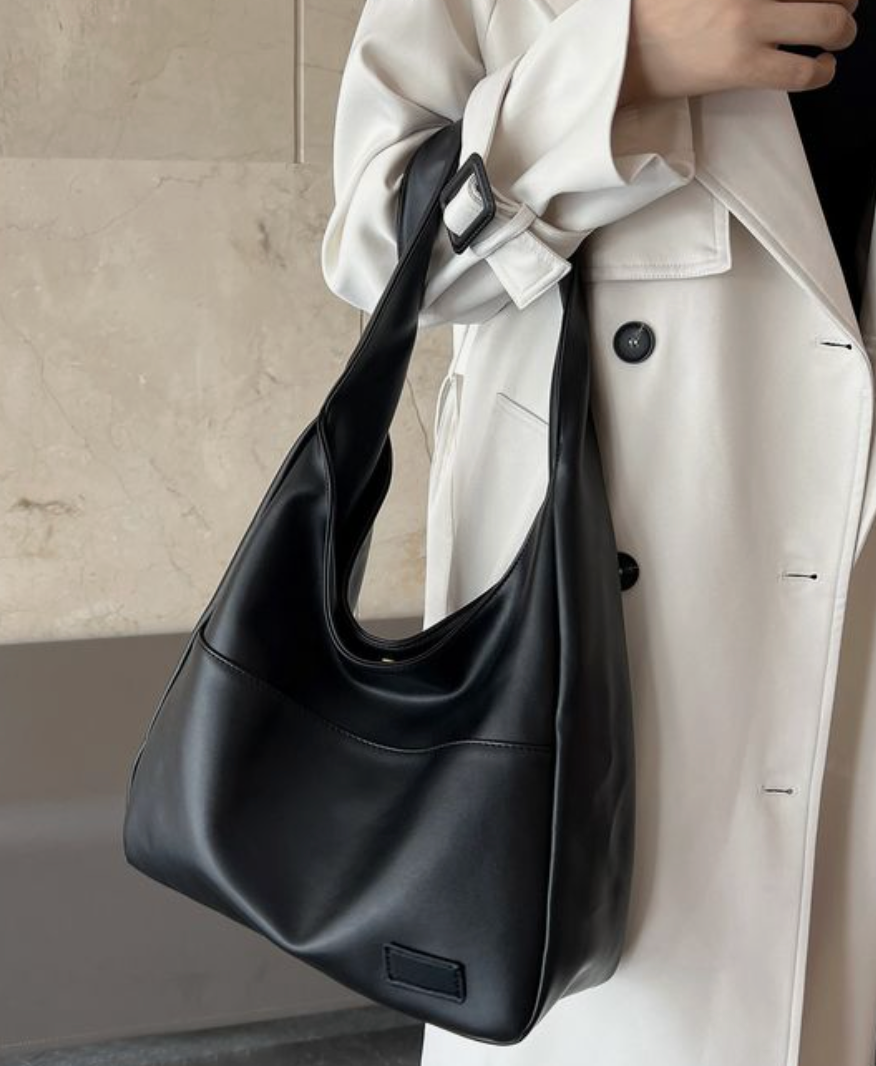 Rica - Minimalistisk Moderne Design Syntetisk Lær Skulderveske for Dame