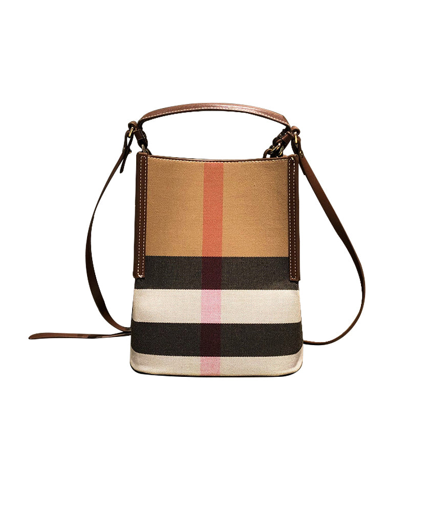 Kvinnor Mångsidig Faux Läder Messenger Väska med Rutig Design