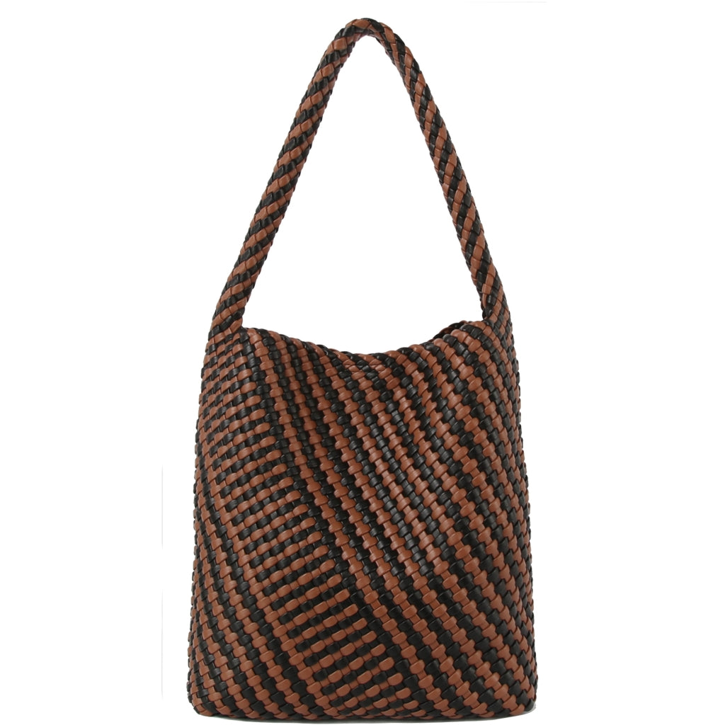 Dame Elegant Flettet Polyester Hobo Veske med Justerbar Rem