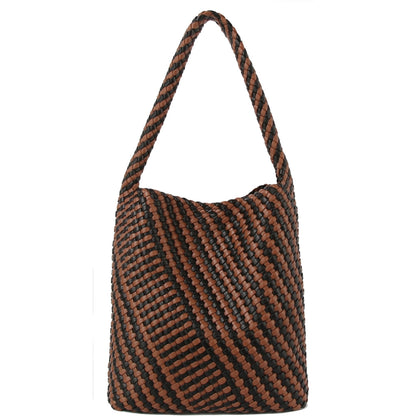 Dame Elegant Flettet Polyester Hobo Veske med Justerbar Rem