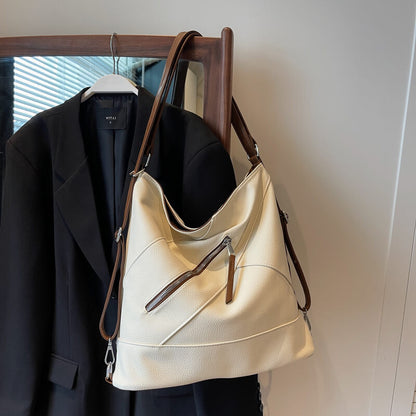 Dam Snygg Syntetisk Läder Axelväska med Justerbara Bäralternativ