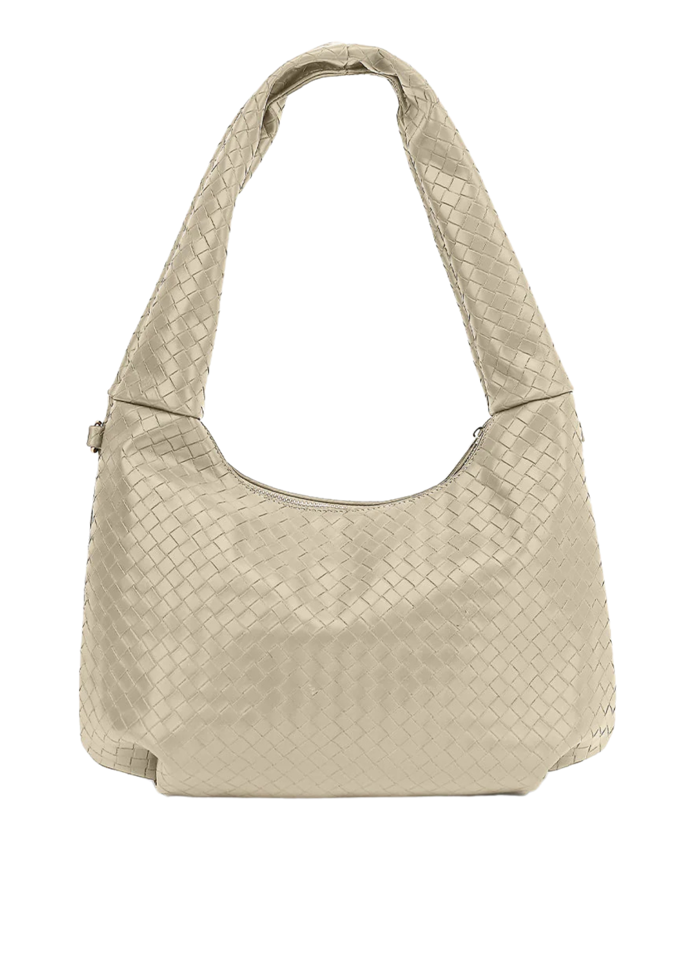 Dam Flätad Polyester Handväska med Avtagbar Rem och Inre Fickor