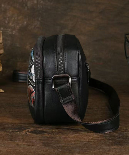 Dam Elegant Kalvläder Handväska med Dragkedja och Flera Fickor