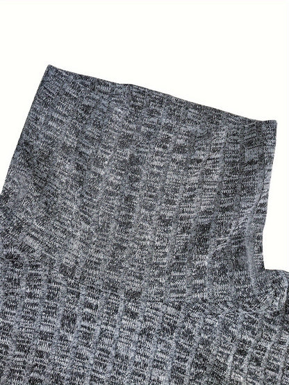 Herr Smal Passform Turtleneck med Långa Ärmar