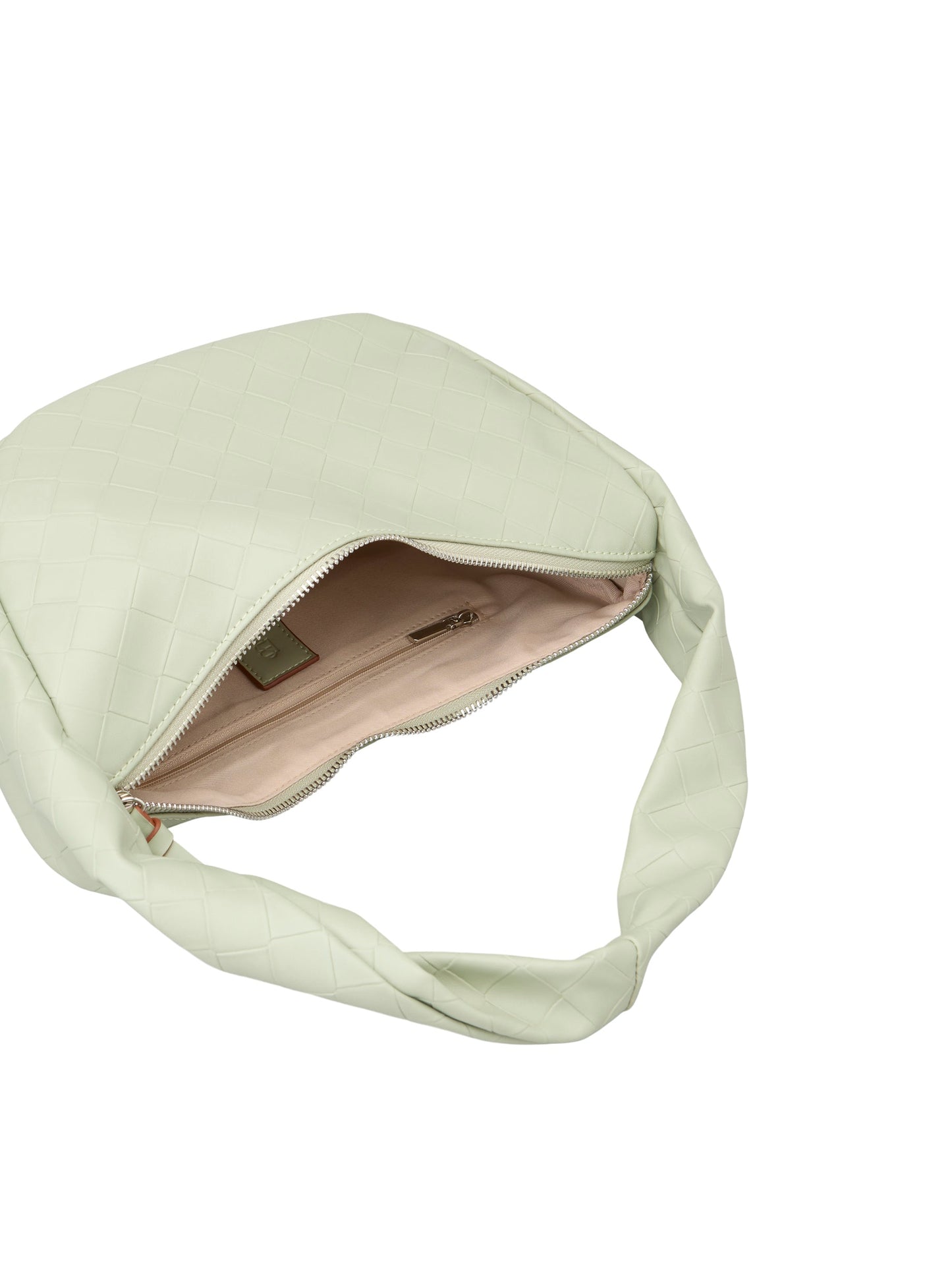 Dam Trendig Flätad Axelväska i PU med Dragkedja och Intern Blixtlåsficka