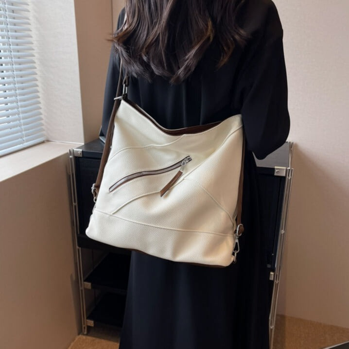 Dam Snygg Syntetisk Läder Axelväska med Justerbara Bäralternativ