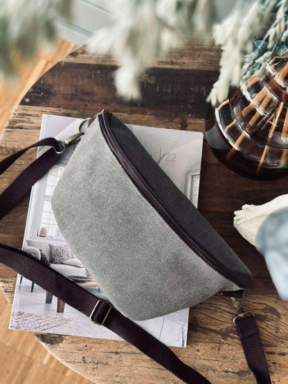 Unisex Klassisk Naturduk Bumbag med Justerbar Rem
