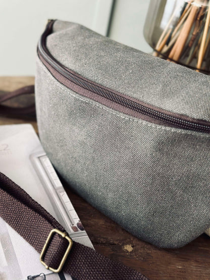 Unisex Klassisk Naturduk Bumbag med Justerbar Rem
