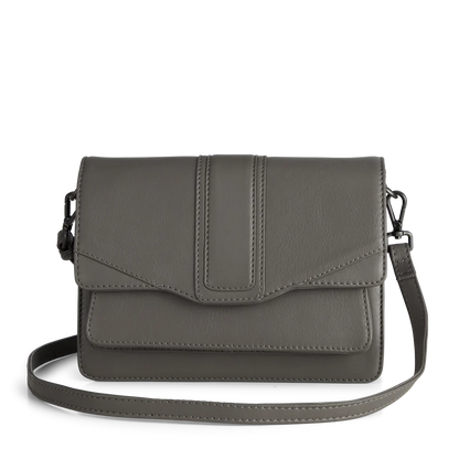 Dam Elegant Läder Crossbody Väska med Justerbar Rem och Inre Blixtlåsficka