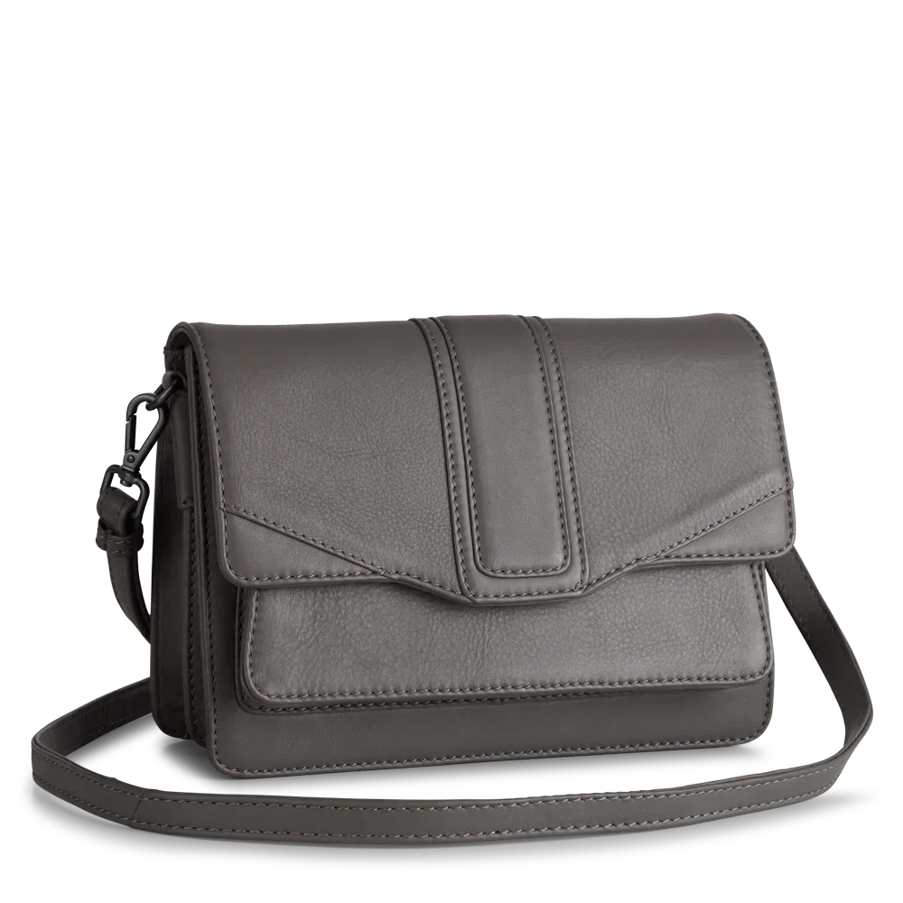 Dam Elegant Läder Crossbody Väska med Justerbar Rem och Inre Blixtlåsficka