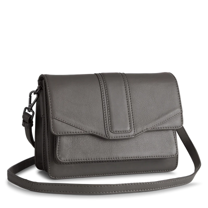 Dam Elegant Läder Crossbody Väska med Justerbar Rem och Inre Blixtlåsficka