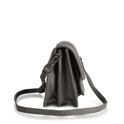 Dam Elegant Läder Crossbody Väska med Justerbar Rem och Inre Blixtlåsficka