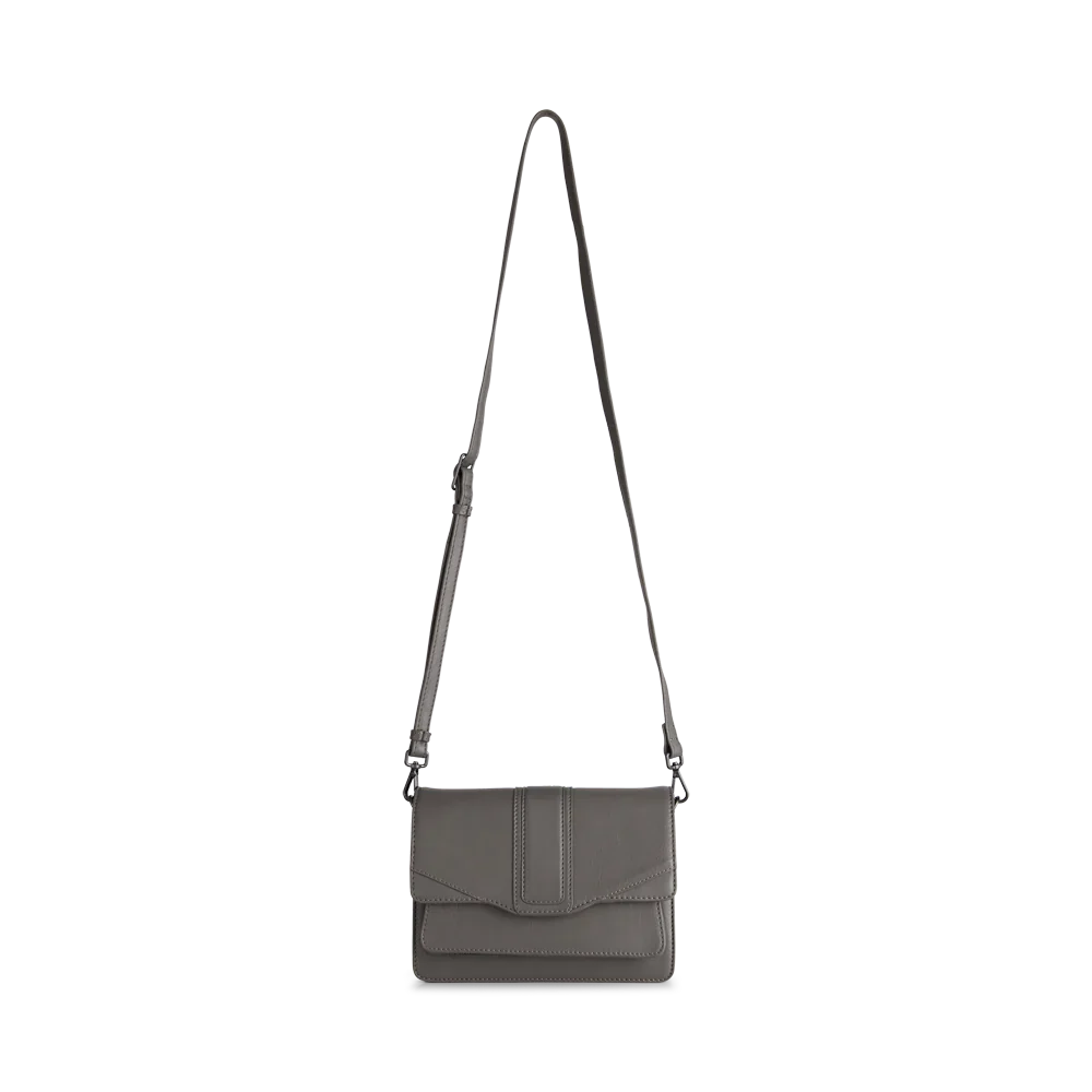 Dam Elegant Läder Crossbody Väska med Justerbar Rem och Inre Blixtlåsficka