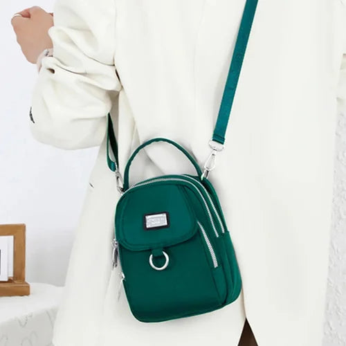 Unisex Vandtæt Skuldertaske med Justerbar Rem og Flere Lommer