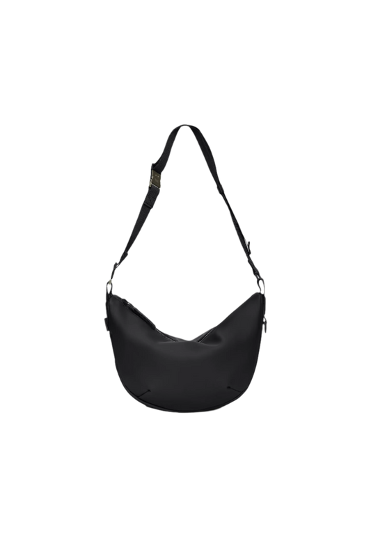 Dam Mjuk Tyg Axelväska med Justerbar Rem och Intern Blixtlåsficka