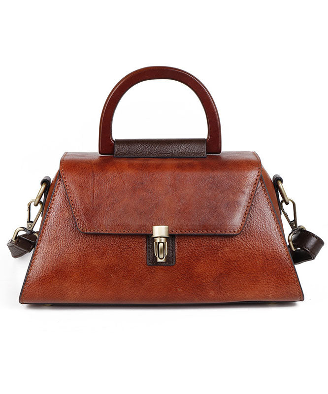 Herrar Elegant Kalvläder Messenger Väska med Dragkedja