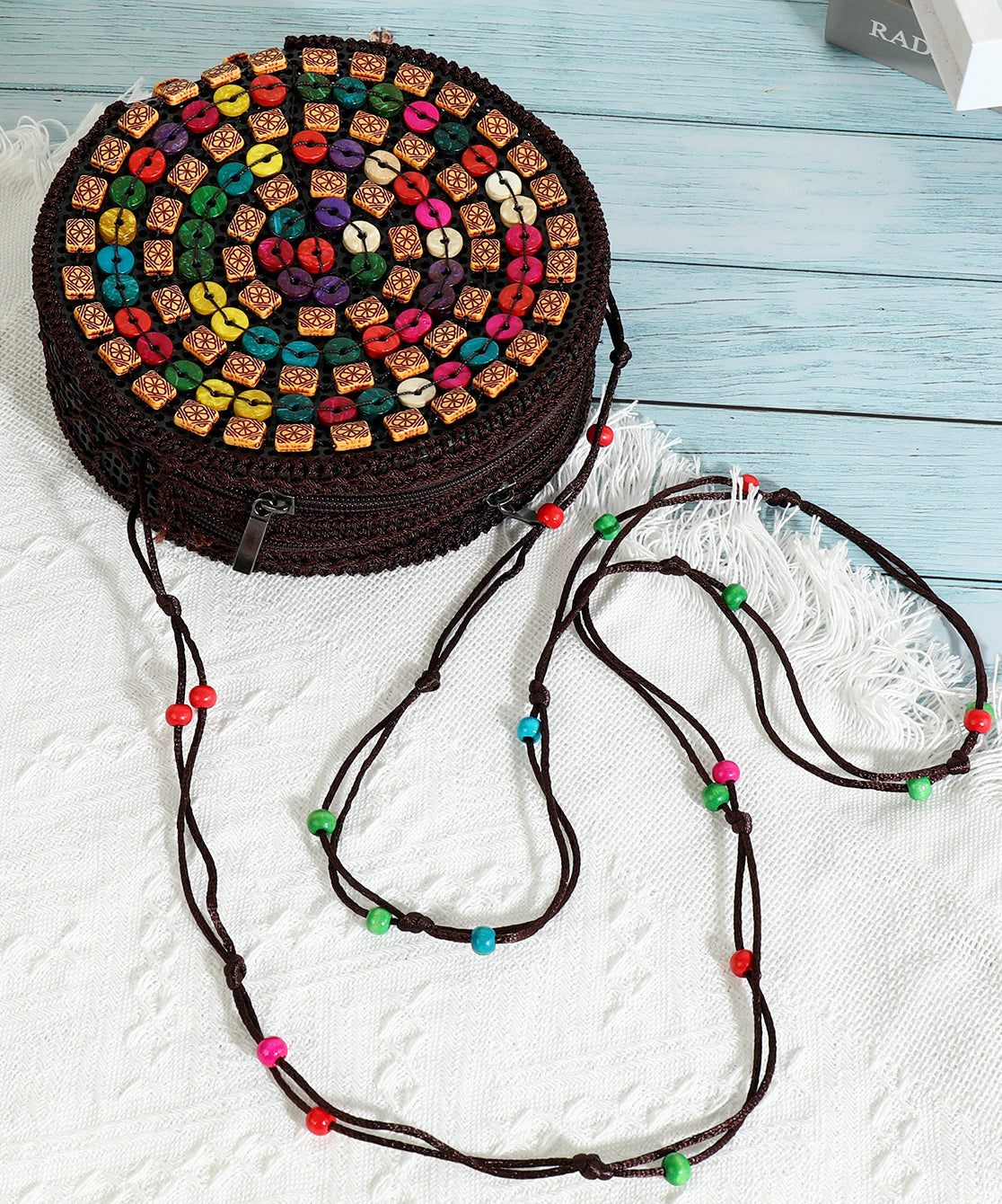 Dam Elegant Tre Messenger Veske med Glidelås Lukking