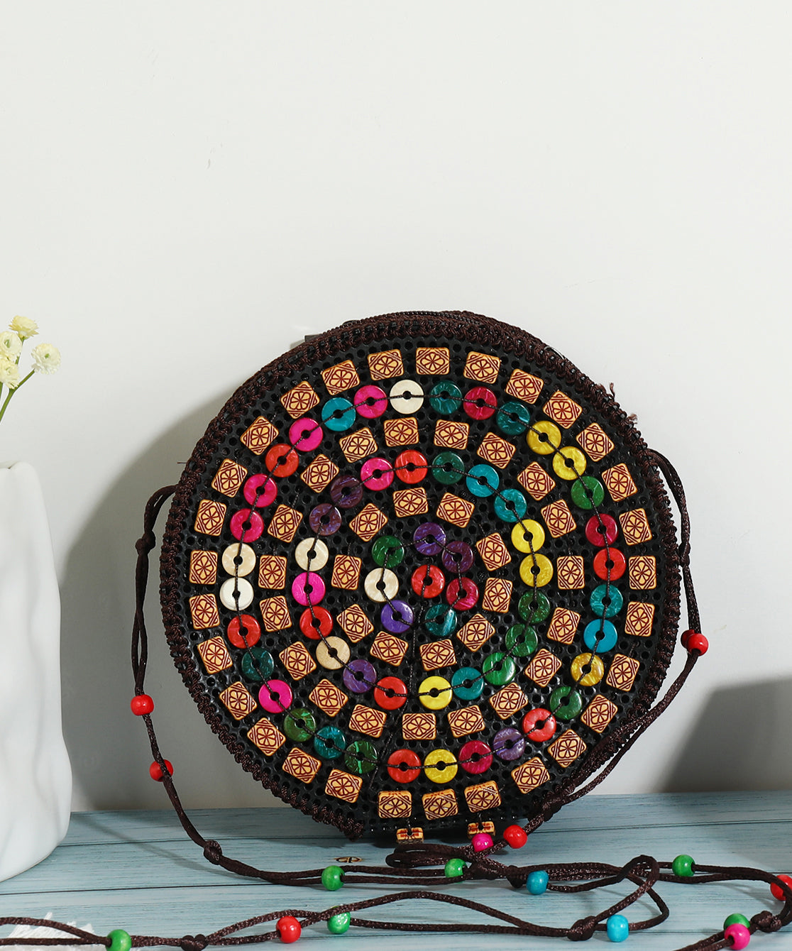 Dam Elegant Tre Messenger Veske med Glidelås Lukking