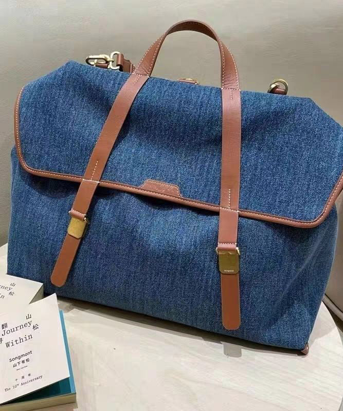 Unisex Praktisk Denim Ryggsäck med Stor Kapacitet