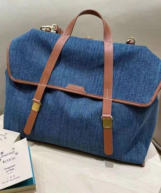 Unisex Praktisk Denim Ryggsäck med Stor Kapacitet