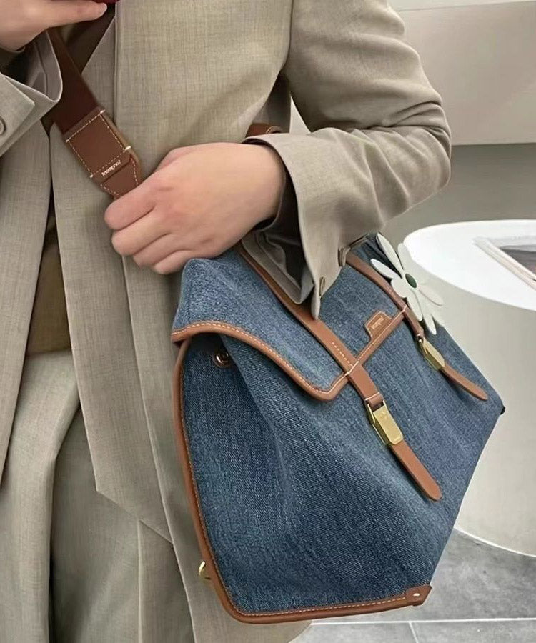 Unisex Praktisk Denim Ryggsäck med Stor Kapacitet