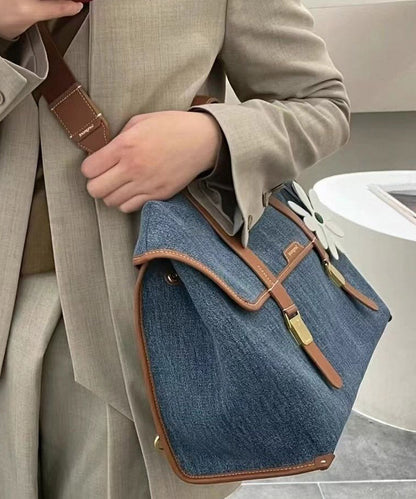 Unisex Praktisk Denim Ryggsäck med Stor Kapacitet