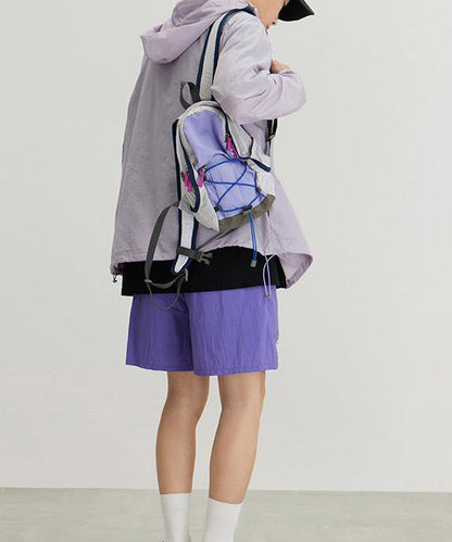 Dam Stilren Nylon Ryggsäck med Dragkedja för Vardagsbruk