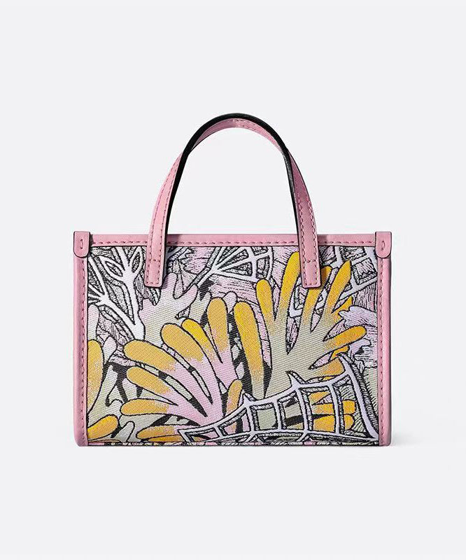 Dam Liten Elegant Tyg Handväska med Inuti Fickor