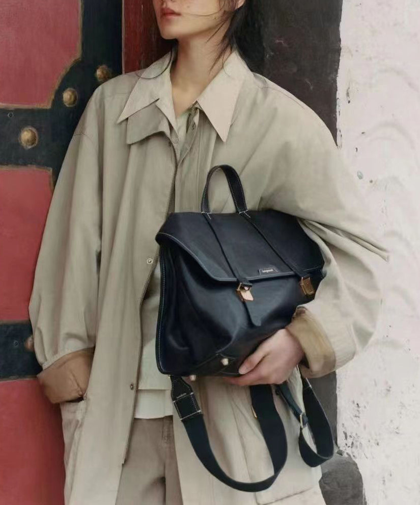 Damska Elegant Kalvläder Budväska med Justerbar Rem