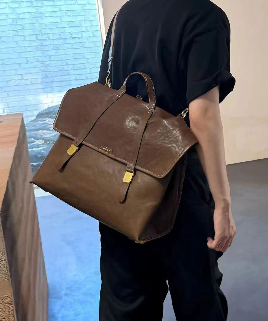 Damska Elegant Kalvläder Budväska med Justerbar Rem