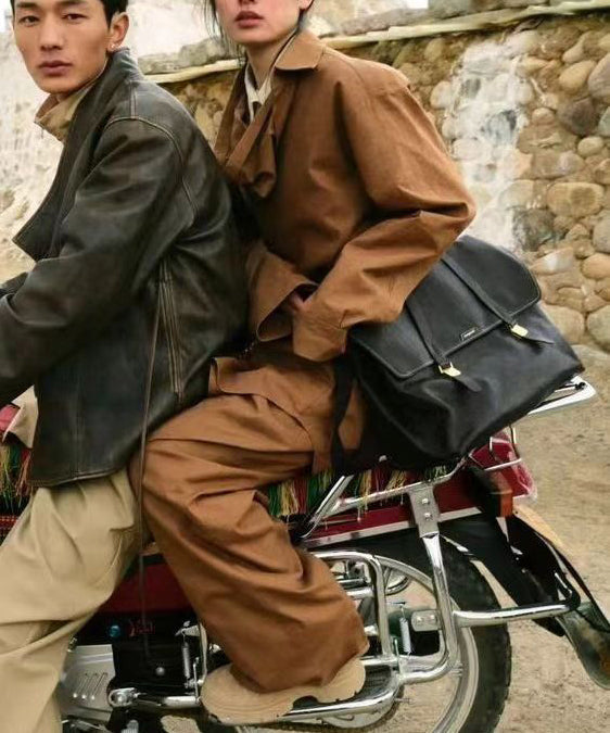 Damska Elegant Kalvläder Budväska med Justerbar Rem