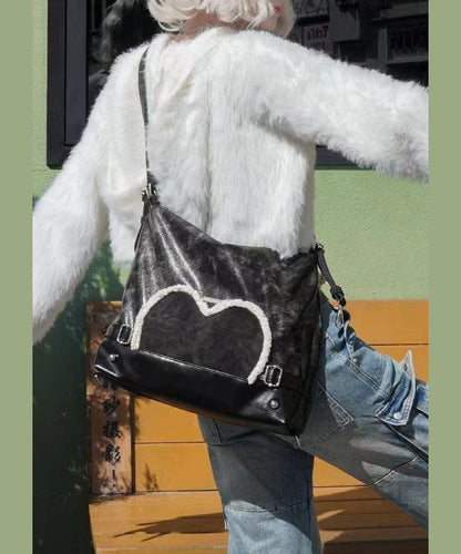 Damen Mångsidig Faux Läder Messengerväska med Dragkedja