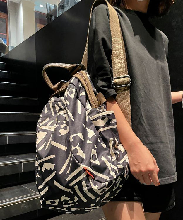 Unisex Hållbar Nylon Ryggsäck med Flera Fickor