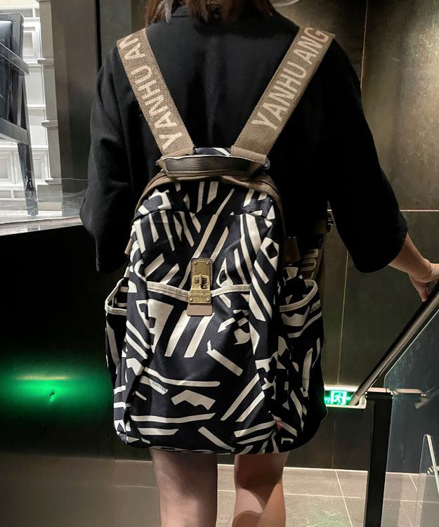 Unisex Hållbar Nylon Ryggsäck med Flera Fickor