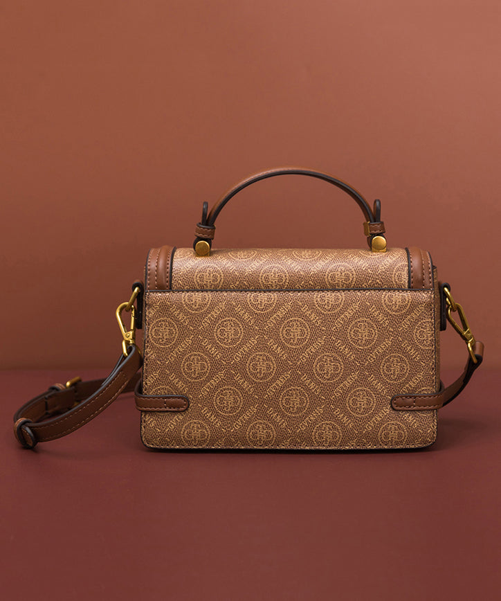 Damen Chic Kalvläder Messenger Väska med Flera Fickor