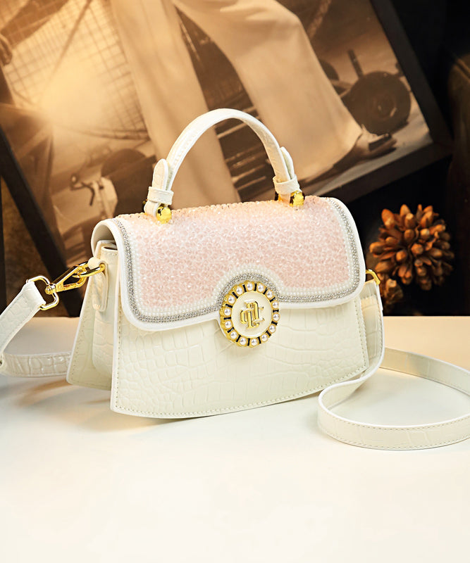 Dam Chic Kalvläder Väska med Zircon Detaljer för Organiserad Förvaring