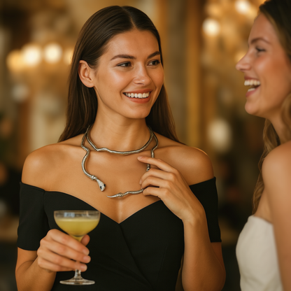 Chokerhalsband med ormdesign för kvinnor 3